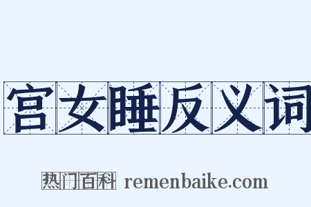 宫女睡反义词是什么意思的图片